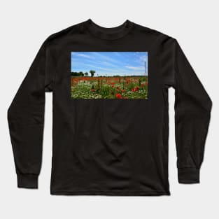 Poppy Field Near Cividale Long Sleeve T-Shirt